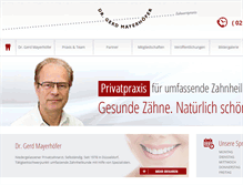 Tablet Screenshot of dr-mayerhoefer.de